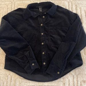 NWT❣️Cropped Black corduroy Shacket